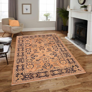 handmade Traditional Kafkaz Chobi Ziegler Rose Blue Hand Knotted RECTANGLE 100% WOOL area rug 6 x 9